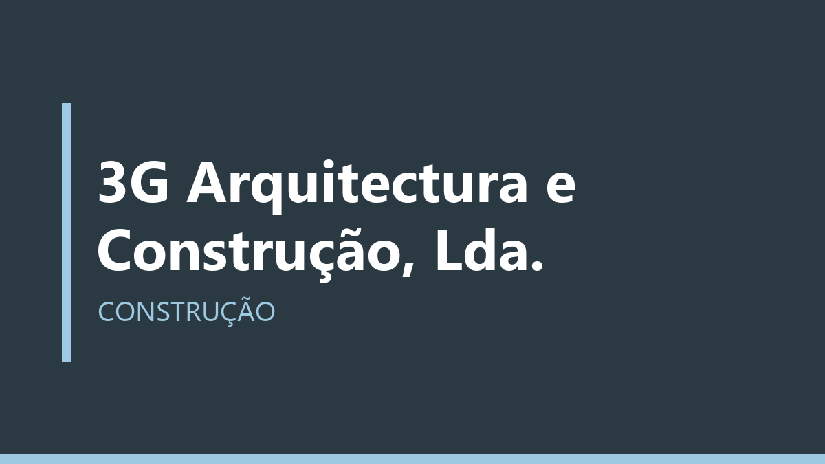 3G Arquitectura e Construção, Lda.