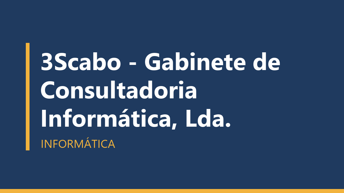 3Scabo - Gabinete de Consultadoria Informática, Lda.