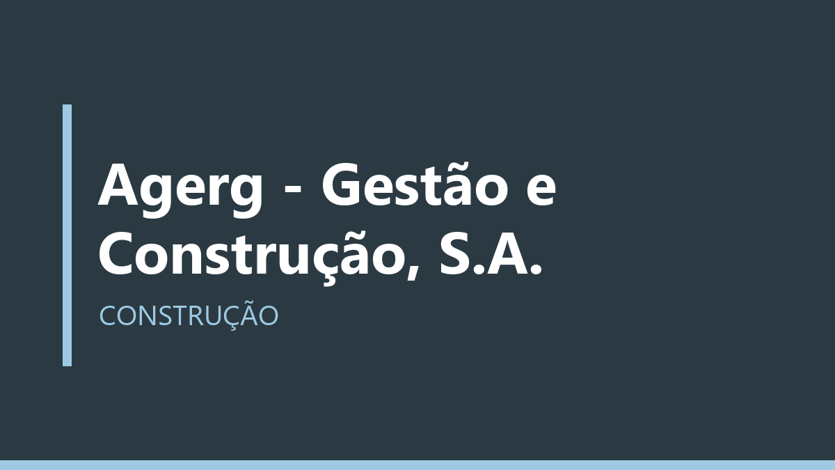 Agerg - Gestão e Construção, S.A.