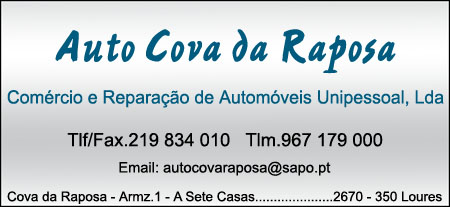 Auto Cova da Raposa - Comércio e Reparação de Automóveis Unipessoal, Lda