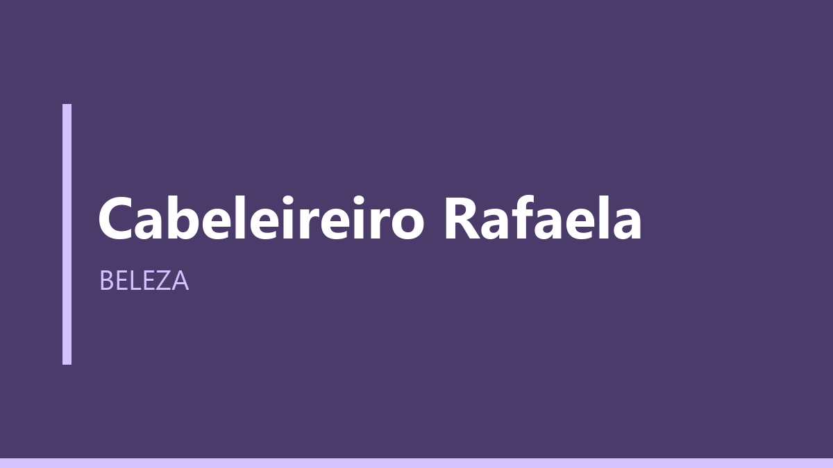 Cabeleireiro Rafaela