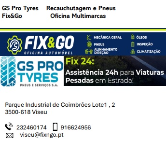 FIX`N`GO Car Center Bandague - Sociedade de Recauchutagem de Pneus a Frio, S. A.