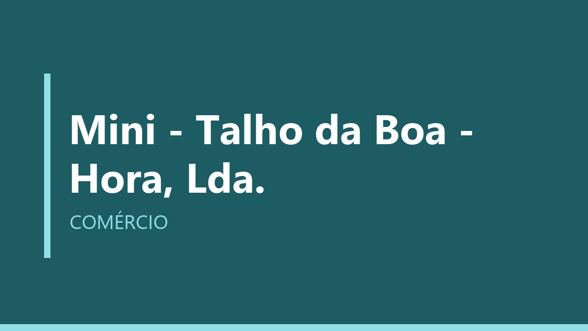 Mini - Talho da Boa - Hora, Lda.