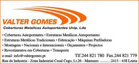 Valter Gomes-Coberturas Metálicas Autoportantes Lda