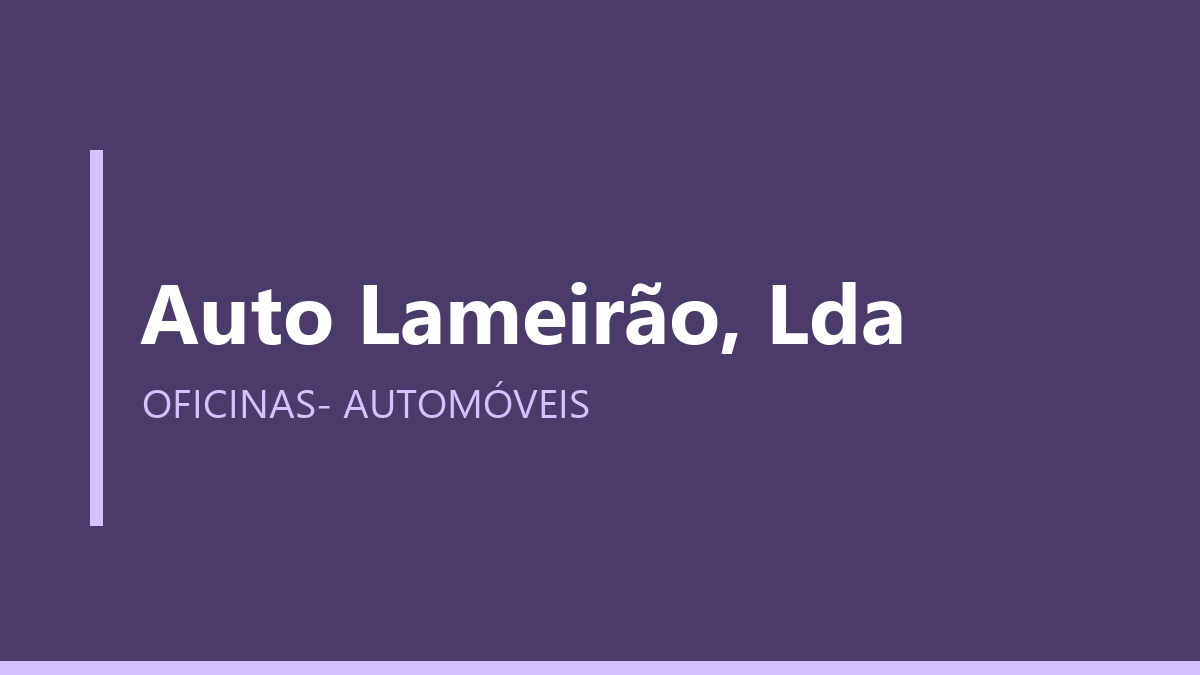 Auto Lameirão, Lda