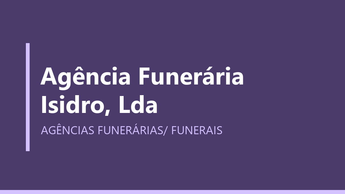 Agência Funerária Isidro, Lda