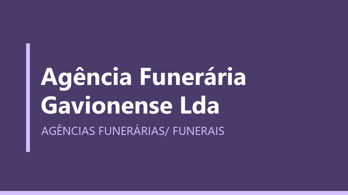 Agência Funerária Gavionense Lda
