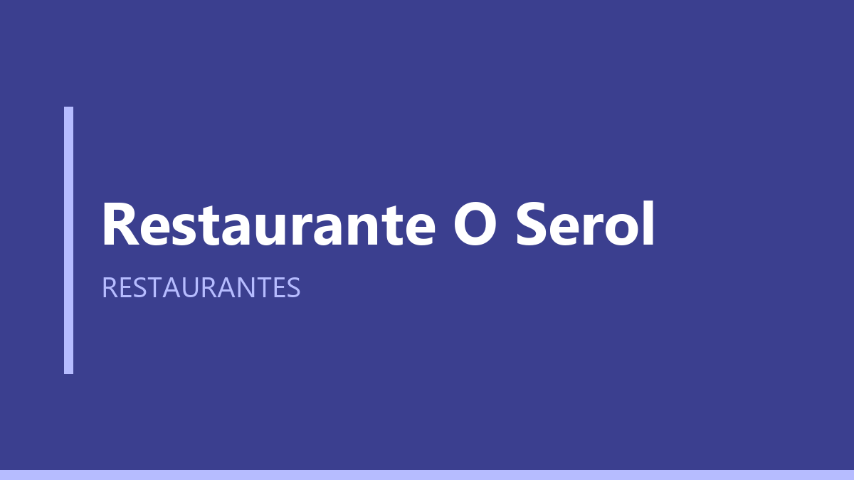 Restaurante O Serol
