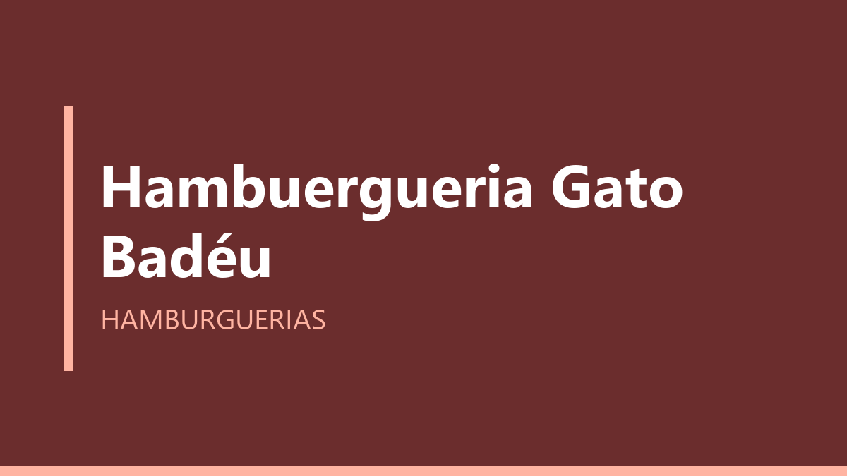 Hambuergueria Gato Badéu