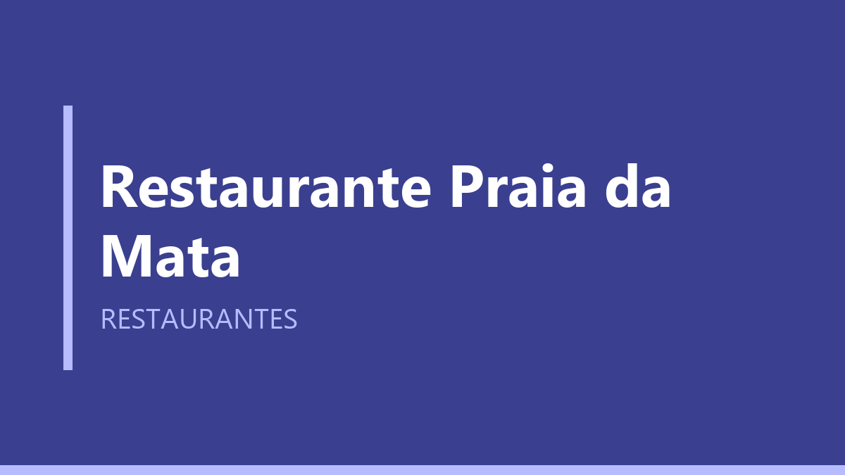 Restaurante Praia da Mata