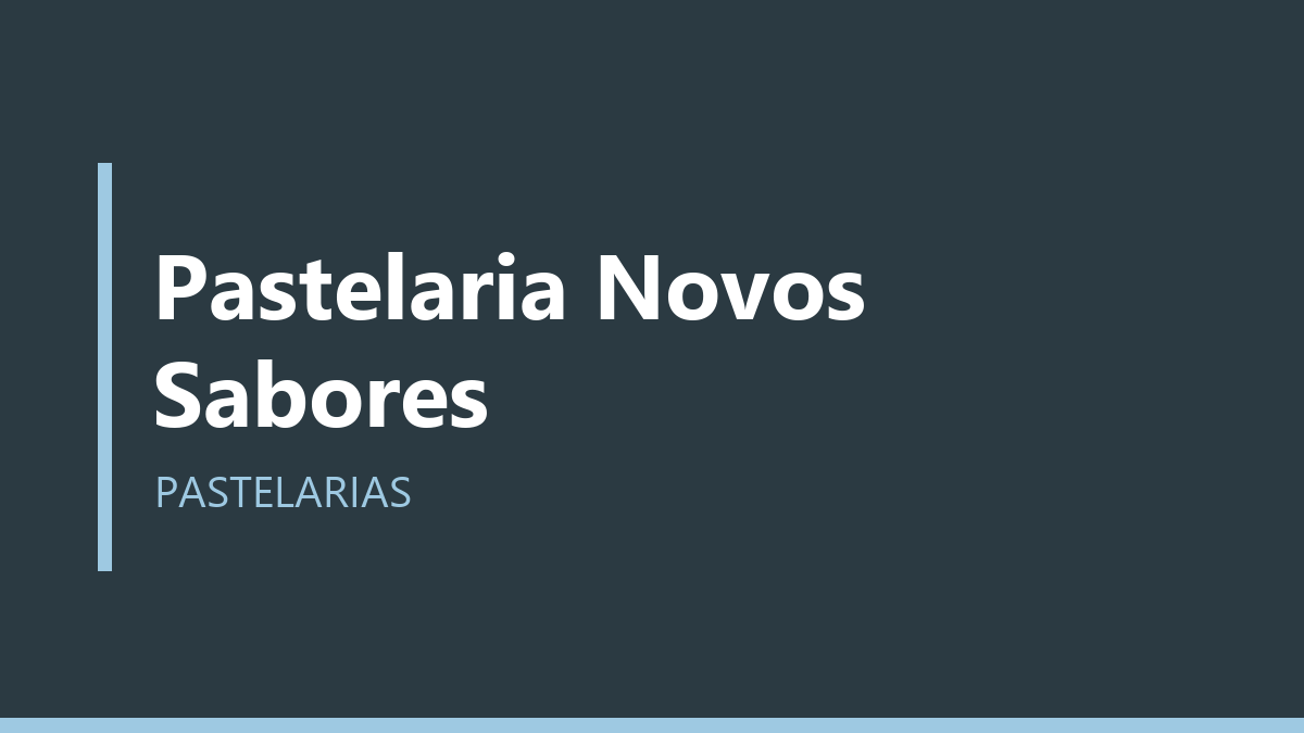 Pastelaria Novos Sabores