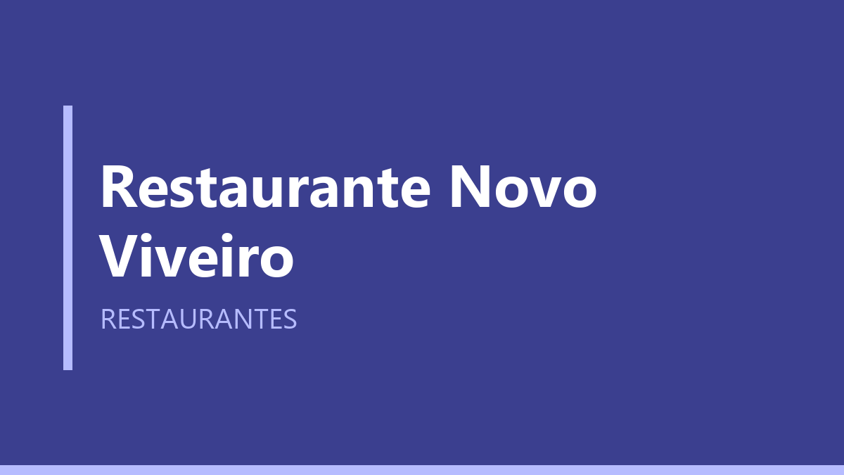 Restaurante Novo Viveiro