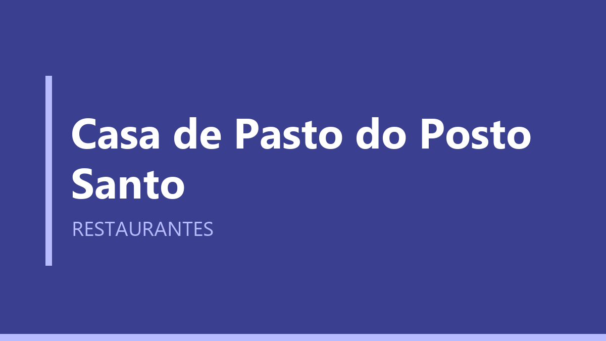 Casa de Pasto do Posto Santo