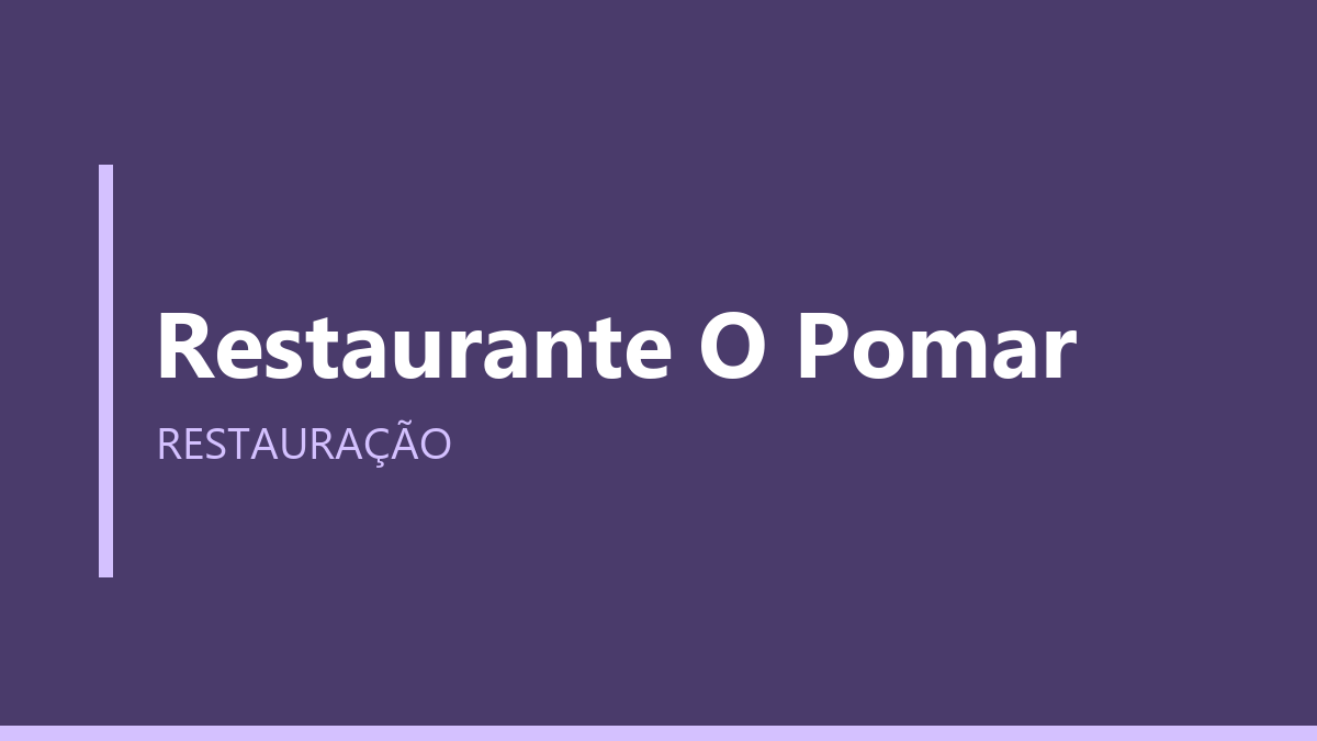 Restaurante O Pomar