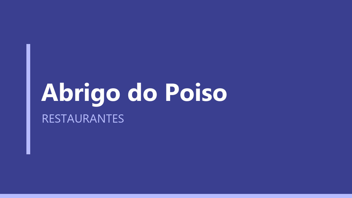 Abrigo do Poiso